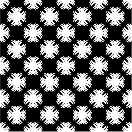 floral seamless pattern background.Geometric ornament for wallpapers and backgrounds. Black and white pattern.のイラスト素材