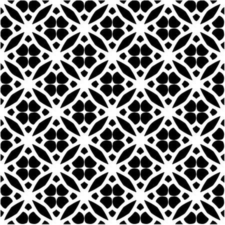 floral seamless pattern background.Geometric ornament for wallpapers and backgrounds. Black and white pattern.のイラスト素材