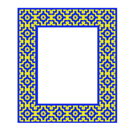 Decorative frames for design template. Elegant element for design in Eastern style, place for text. colorful floral border.のイラスト素材