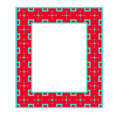 Decorative frames for design template. Elegant element for design in Eastern style, place for text. colorful floral border.のイラスト素材