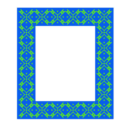 Decorative frames for design template. Elegant element for design in Eastern style, place for text. colorful floral border.のイラスト素材