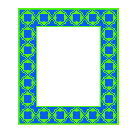 Decorative frames for design template. Elegant element for design in Eastern style, place for text. colorful floral border.のイラスト素材