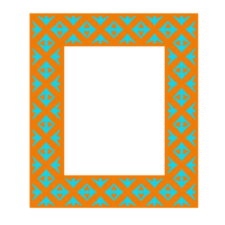 Decorative frames for design template. Elegant element for design in Eastern style, place for text. colorful floral border.のイラスト素材