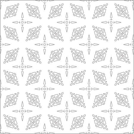 floral pattern background.Repeating geometric tiles from striped elements. Black pattern.のイラスト素材