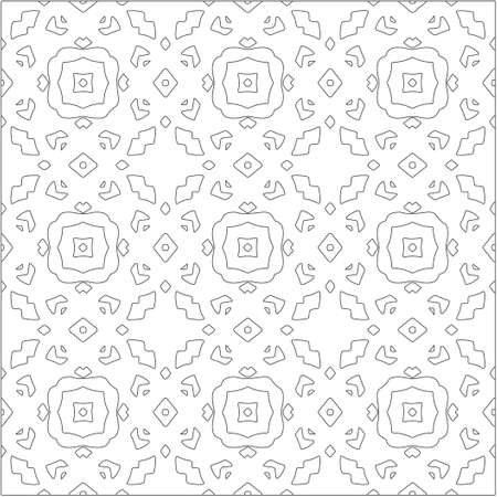floral pattern background.Repeating geometric tiles from striped elements. Black pattern.のイラスト素材