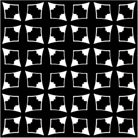 floral seamless pattern background.Geometric ornament for wallpapers and backgrounds. Black and white pattern.のイラスト素材