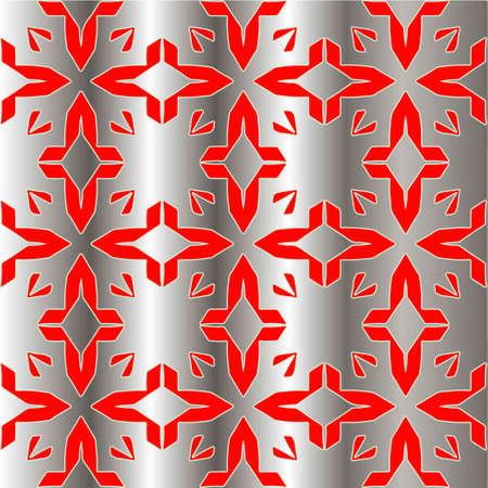 red pattern on a metal background. pattern for fabric, wallpaper, packaging. Decorative print.のイラスト素材