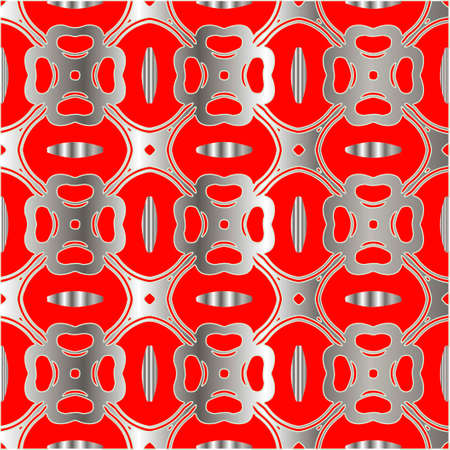 red pattern on a metal background. pattern for fabric, wallpaper, packaging. Decorative print.のイラスト素材