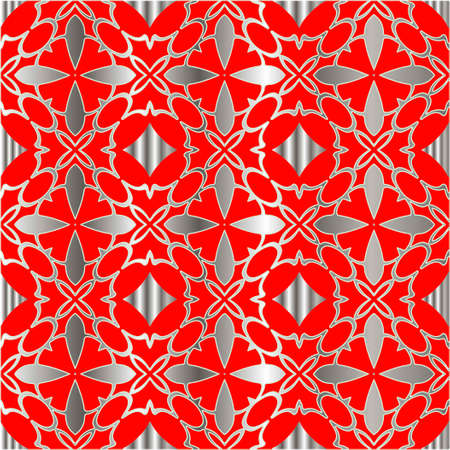red pattern on a metal background. pattern for fabric, wallpaper, packaging. Decorative print.のイラスト素材