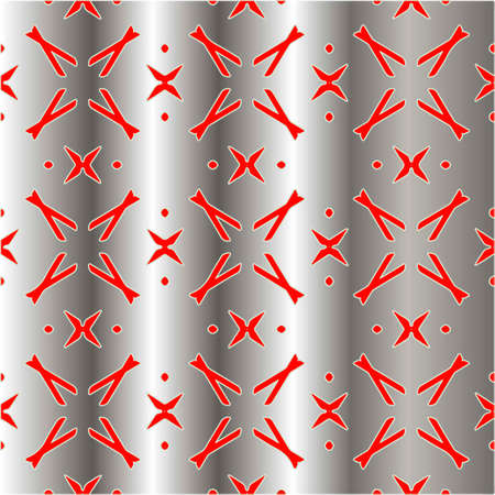 red pattern on a metal background. pattern for fabric, wallpaper, packaging. Decorative print.のイラスト素材