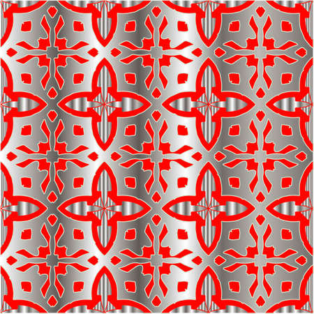 red pattern on a metal background. pattern for fabric, wallpaper, packaging. Decorative print.のイラスト素材