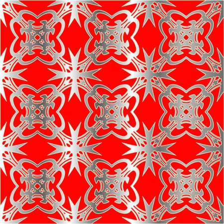 red pattern on a metal background. pattern for fabric, wallpaper, packaging. Decorative print.のイラスト素材
