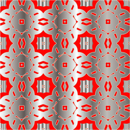 red pattern on a metal background. pattern for fabric, wallpaper, packaging. Decorative print.のイラスト素材