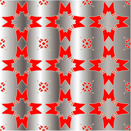 red pattern on a metal background. pattern for fabric, wallpaper, packaging. Decorative print.のイラスト素材