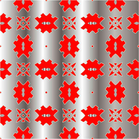 red pattern on a metal background. pattern for fabric, wallpaper, packaging. Decorative print.