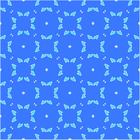 Geometric vector pattern with azure and blue color. simple ornament for wallpapers and backgrounds.のイラスト素材