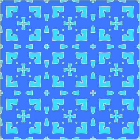 Geometric vector pattern with azure and blue color. simple ornament for wallpapers and backgrounds.