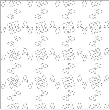 Vector pattern with symmetrical elements. Repeating geometric tiles from striped elements. black patterns.のイラスト素材