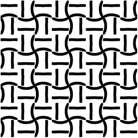 Seamless vector pattern in geometric ornamental style. Black pattern.のイラスト素材