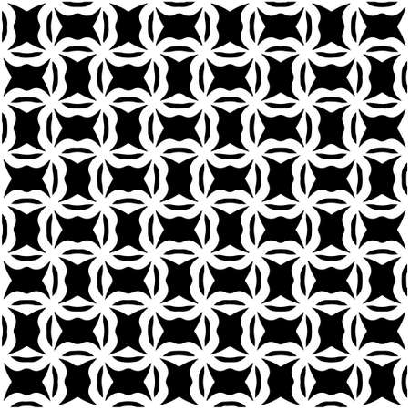 Seamless vector pattern in geometric ornamental style. Black pattern.のイラスト素材