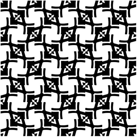 Seamless vector pattern in geometric ornamental style. Black pattern.のイラスト素材