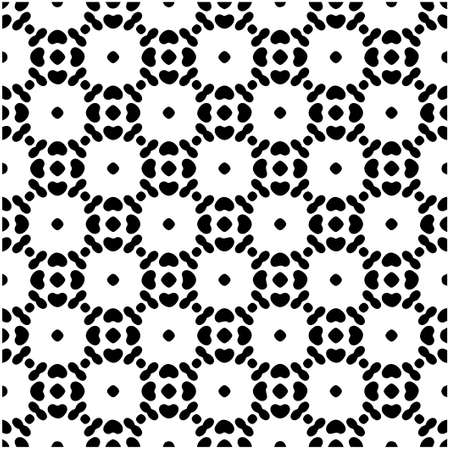 Seamless vector pattern in geometric ornamental style. Black pattern.のイラスト素材