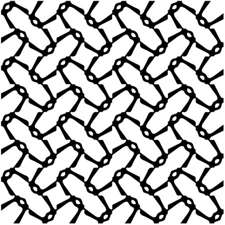 Seamless vector pattern in geometric ornamental style. Black pattern.