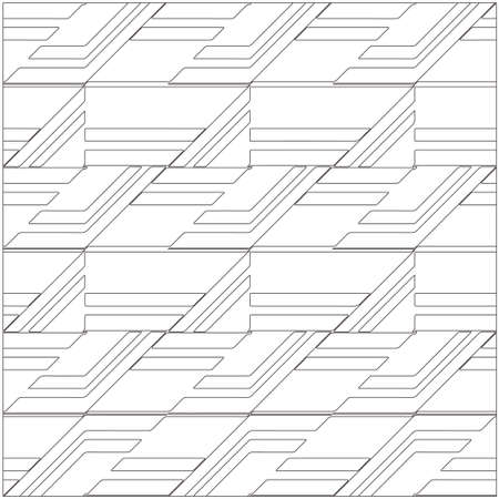 Design monochrome grating pattern,black and white patterns.Repeating geometric tiles from striped elements. black otnament.のイラスト素材