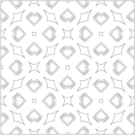 floral pattern background.Repeating geometric pattern from striped elements.  Black pattern.のイラスト素材