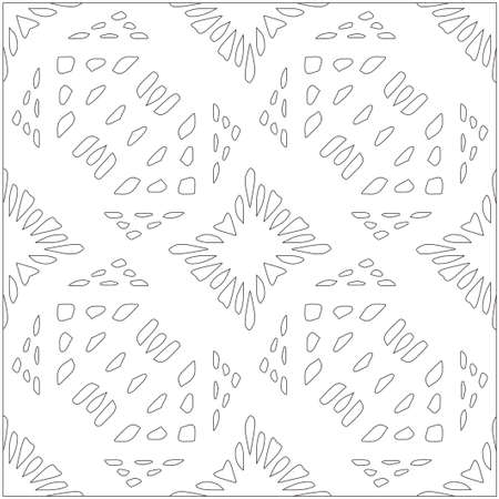 floral pattern background.Repeating geometric pattern from striped elements.  Black pattern.のイラスト素材