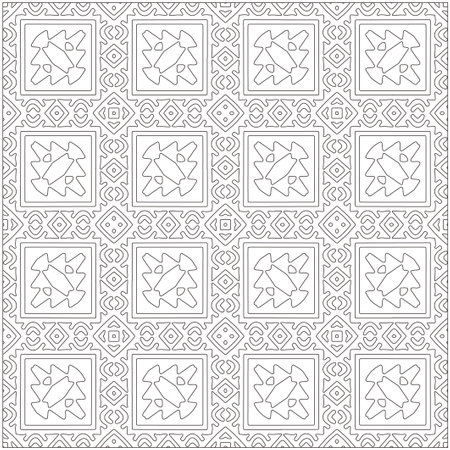 Design monochrome grating pattern,black and white patterns.Repeating geometric tiles from striped elements. black otnament.のイラスト素材