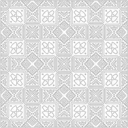 Design monochrome grating pattern,black and white patterns.Repeating geometric tiles from striped elements. black otnament.のイラスト素材