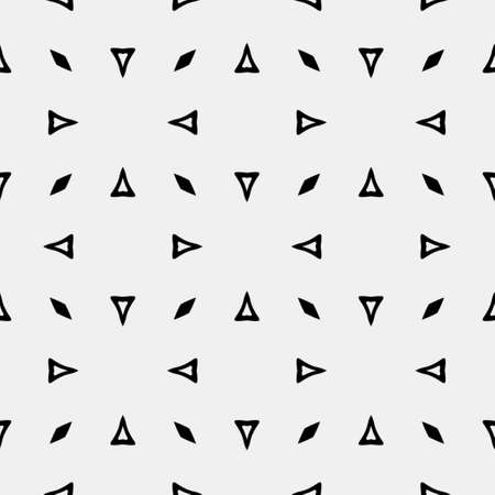 Seamless vector pattern in geometric ornamental style. Black  pattern.のイラスト素材