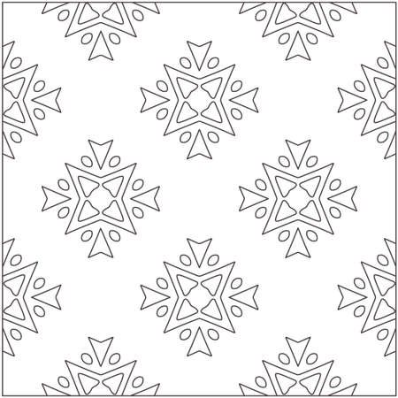 floral pattern background.Repeating geometric pattern from striped elements.  Black pattern.のイラスト素材