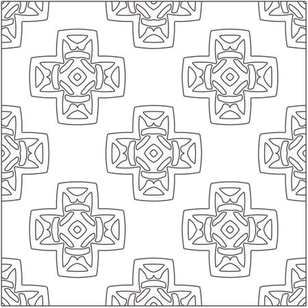 Design monochrome grating pattern, black and white patterns. black otnament.のイラスト素材