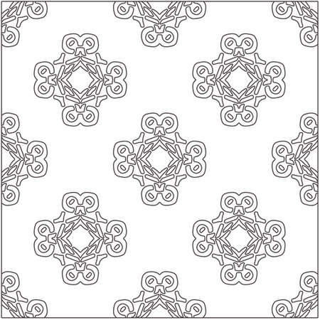 Design monochrome grating pattern, black and white patterns. black otnament.のイラスト素材