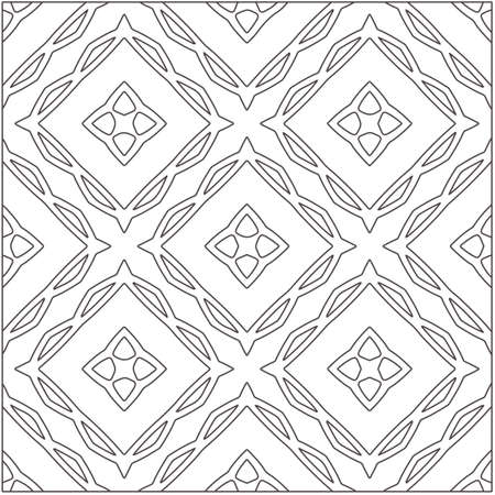 floral pattern background.Repeating geometric pattern from striped elements.  Black pattern.のイラスト素材