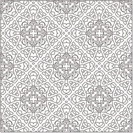 floral pattern background.Repeating geometric pattern from striped elements.  Black pattern.のイラスト素材