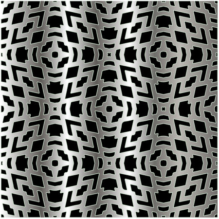metal pattern on a black background. pattern for fabric, wallpaper, packaging. Decorative print.のイラスト素材