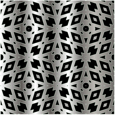 metal pattern on a black background. pattern for fabric, wallpaper, packaging. Decorative print.のイラスト素材