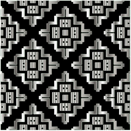 metal pattern on a black background. pattern for fabric, wallpaper, packaging. Decorative print.のイラスト素材