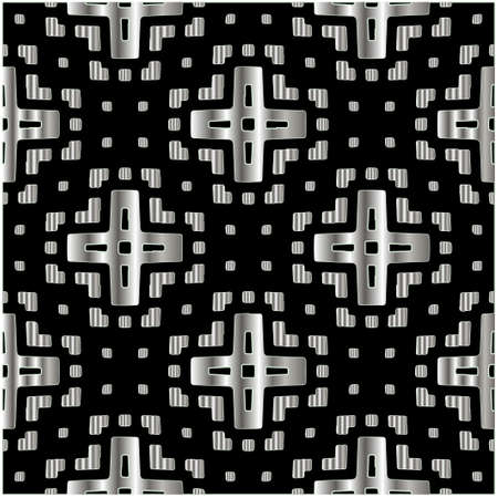 metal pattern on a black background. pattern for fabric, wallpaper, packaging. Decorative print.