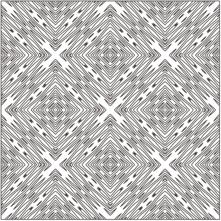 Vector pattern with symmetrical elements. Repeating geometric tiles from striped elements. black patterns.のイラスト素材