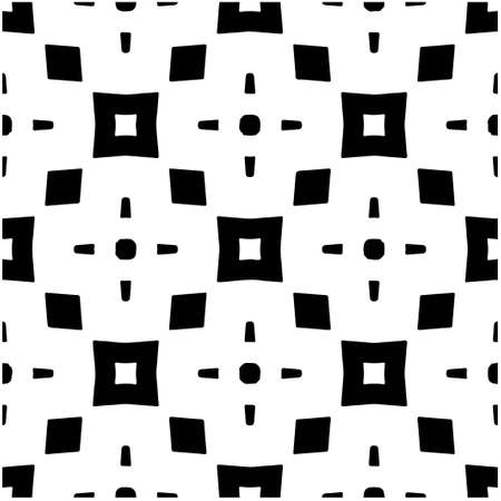 Seamless vector pattern in geometric ornamental style. Black pattern.のイラスト素材
