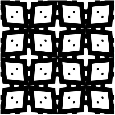 Seamless vector pattern in geometric ornamental style. Black pattern.のイラスト素材