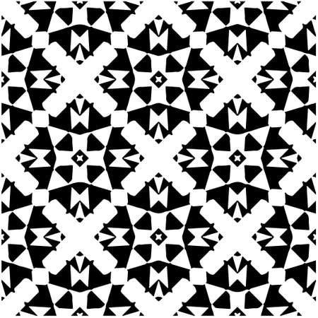 Seamless vector pattern in geometric ornamental style. Black pattern.