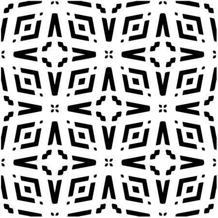 Seamless vector pattern in geometric ornamental style. Black pattern.のイラスト素材