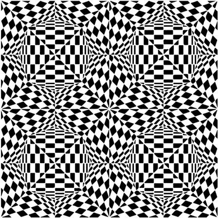 Seamless vector pattern in geometric ornamental style. Black pattern.のイラスト素材