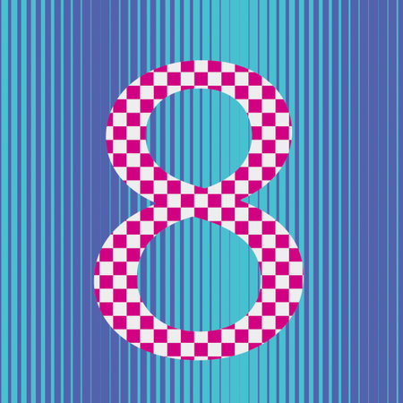 Number sign vector image.Abstract background.のイラスト素材