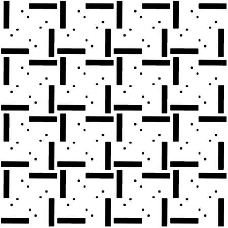Seamless vector pattern in geometric ornamental style. Black pattern.のイラスト素材
